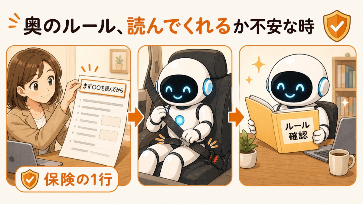奥のルール、読んでくれるか不安な時